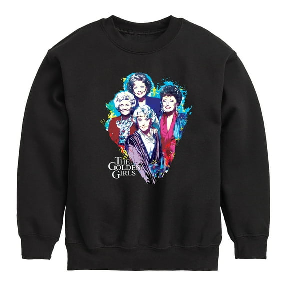 Golden Girls - Paint Splatter Group - Toddler And Youth Crewneck Fleece Sweatshirt