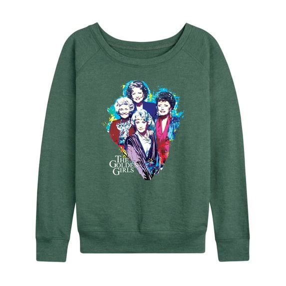 Golden Girls - Paint Splatter Group - Women's Lightweight French Terry Long Sleeve Shirt