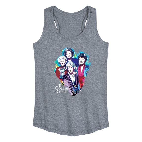 Golden Girls - Paint Splatter Group - Women's Racerback Tank Top