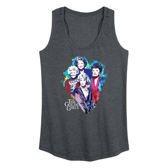 Golden Girls - Paint Splatter Group - Women's Racerback Tank Top
