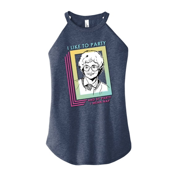 Golden Girls - Party Nap - Juniors High Neck Tank Top
