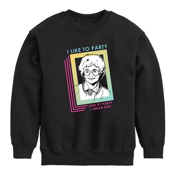 Golden Girls - Party Nap - Toddler And Youth Crewneck Fleece Sweatshirt