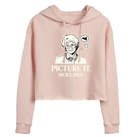 Golden Girls - Picture It Sicily - Juniors Cropped Pullover Hoodie