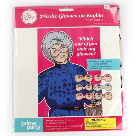 Pin the Glasses on Sophia – Golden Girls Party Game, (12 Players) Great for Birthday Party Decorations, Party Games for Adults, Bachelorette party. Birthday Party Game,or Bridal Shower Game.