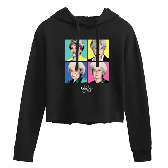 Golden Girls - Pop Art - Juniors Cropped Pullover Hoodie