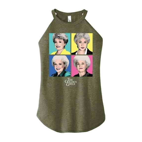 Golden Girls - Pop Art - Juniors High Neck Tank Top