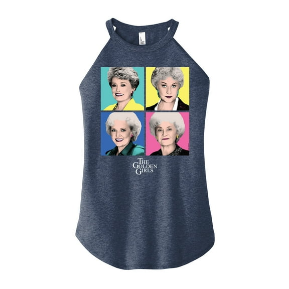 Golden Girls - Pop Art - Juniors High Neck Tank Top