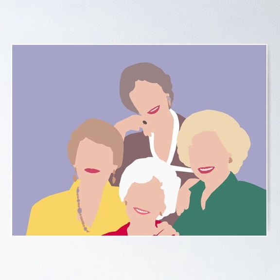 Golden Girls Poster Wall Art, Modern Wall Decor For Living Room Bedroom, 8x12 UNFRAMED