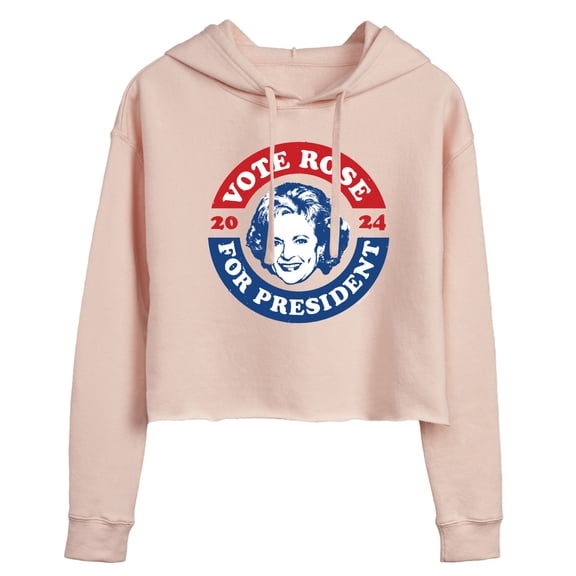 Golden Girls - President Rose- Juniors Cropped Pullover Hoodie