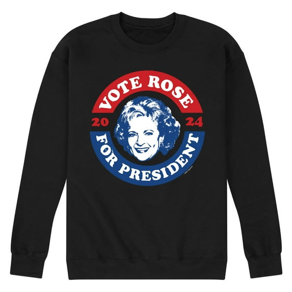 Golden Girls - President Rose - Men's Crew Neck Fleece Pullover