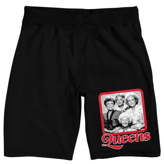 Golden Girls Queens Men's Black Graphic Sleep Shorts-3XL