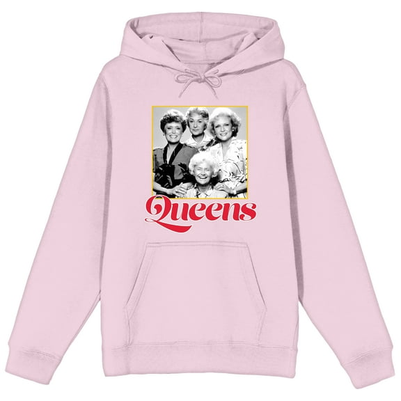 Golden Girls Queens Rainbow Frame Long Sleeve Cradle Pink Men's Hooded Sweatshirt-Medium