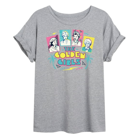 Golden Girls - Retro Logo Group - Juniors Ideal Flowy Muscle T-Shirt
