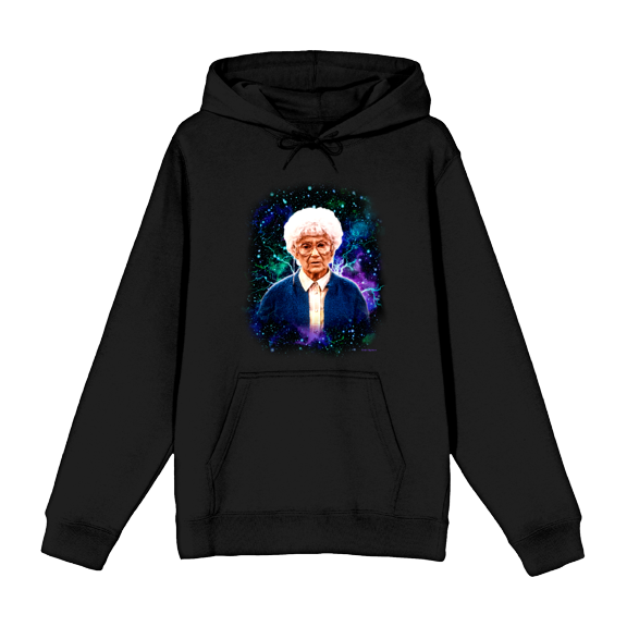 Golden Girls Rose Galaxy Headshot Long Sleeve Adult Hooded Sweatshirt