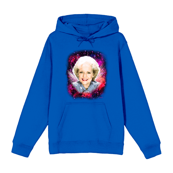 Golden Girls Rose Galaxy Headshot Long Sleeve Unisex Adult Hooded Sweatshirt-Medium