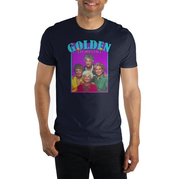 Golden Girls Sitcom Mens Navy Blue Graphic Tee-3X-Large
