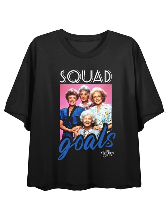 Golden Girls Squad Goals Women's Black Crop T-shirt-Small