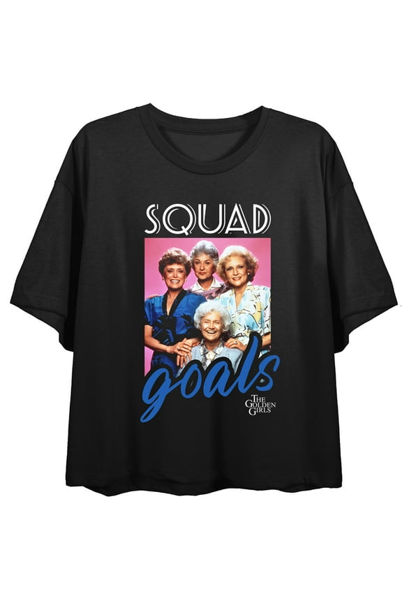 Golden Girls Squad Goals Women's Black Crop T-shirt-XL