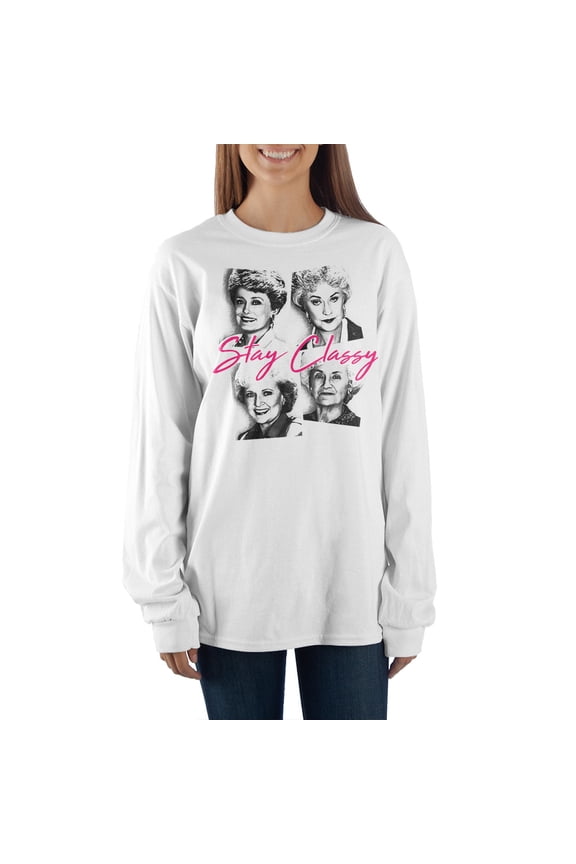 Golden Girls Stay Classy Long Sleeve Tee Shirt-Small