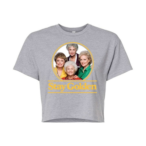 Golden Girls - Stay Golden Group - Juniors Cropped Cotton Blend T-Shirt
