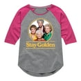 thumbnail image 1 of Golden Girls - Stay Golden Group - Toddler And Youth Girls Raglan Graphic T-Shirt, 1 of 5