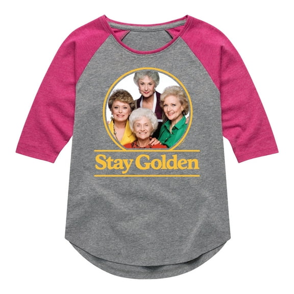 Golden Girls - Stay Golden Group - Toddler And Youth Girls Raglan Graphic T-Shirt