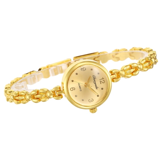 Golden Gleam Bracelet Watch - Dainty Golden Chain Watch for Women, Perfect for Everyday & Date Night