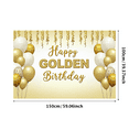 thumbnail image 1 of Golden Glitter Happy Birthday Banner Party Decoration Backdrop for Birthday Parties Photography Props Photo Booth Backgrounds Celebrations, 1 of 7