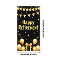 thumbnail image 1 of Golden Glitter Happy Retirement Celebration Banner for Retirement Party Indoor Outdoor Decoration Event, 1 of 8