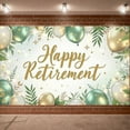 thumbnail image 1 of Golden Glitter Retirement Banner Green Leaf Happy Retirement Display Gold Star Balloon Decor Retirement Backdrop for Retirement Party Farewell Celebration Office Retirement, 1 of 8