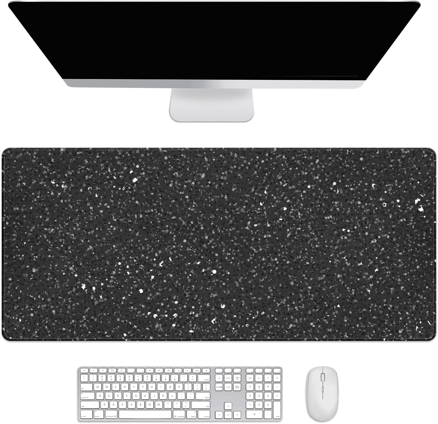 Golden Glitter and Shiny Desk Mat, Desk Accessory, Cute Workspace, Trendy Workspace, Trendy, 35.4x15.7in Large Gaming Mouse Pad, Cute Desk Topper, Pretty Desk Pad