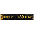 thumbnail image 1 of Golden Glittery Cheers to 80 Years Banner Background Party Decoration Supplies for 80th Birthday Celebrations Photo Backdrop Event Decor Birthday Party Decorations, 1 of 8