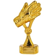 Golden Gloves Award Cup, Soccer Goalkeeper Trophy, Resin Football Award Cup, Sports Glove Trophy Gift, Shiny Electroplated Finish, For Competitions, Events, Celebrations