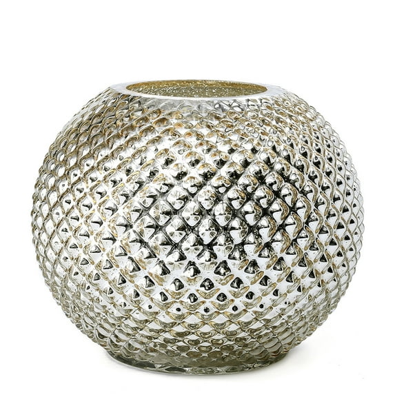 Golden Glow Mercury Glass Vase 7.5 x 6.5