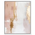 thumbnail image 1 of Golden Glow on Pink Canvas Abstract Earth Tone by Art Remedy, White Frame, 24 x 30, 1 of 7