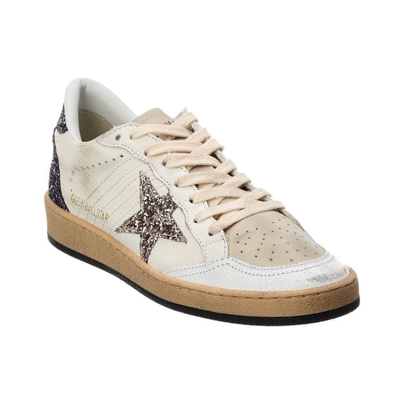 Golden Goose Ball Star Leather & Glitter Sneaker, 39