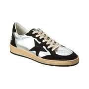 Golden Goose Ballstar Leather & Suede Sneaker, 35, Lace-Ups, Silver