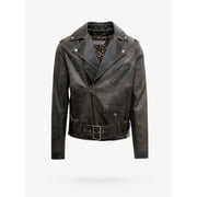 Golden Goose Deluxe Brand Man Chiodo Golden Man Black Leather Jackets