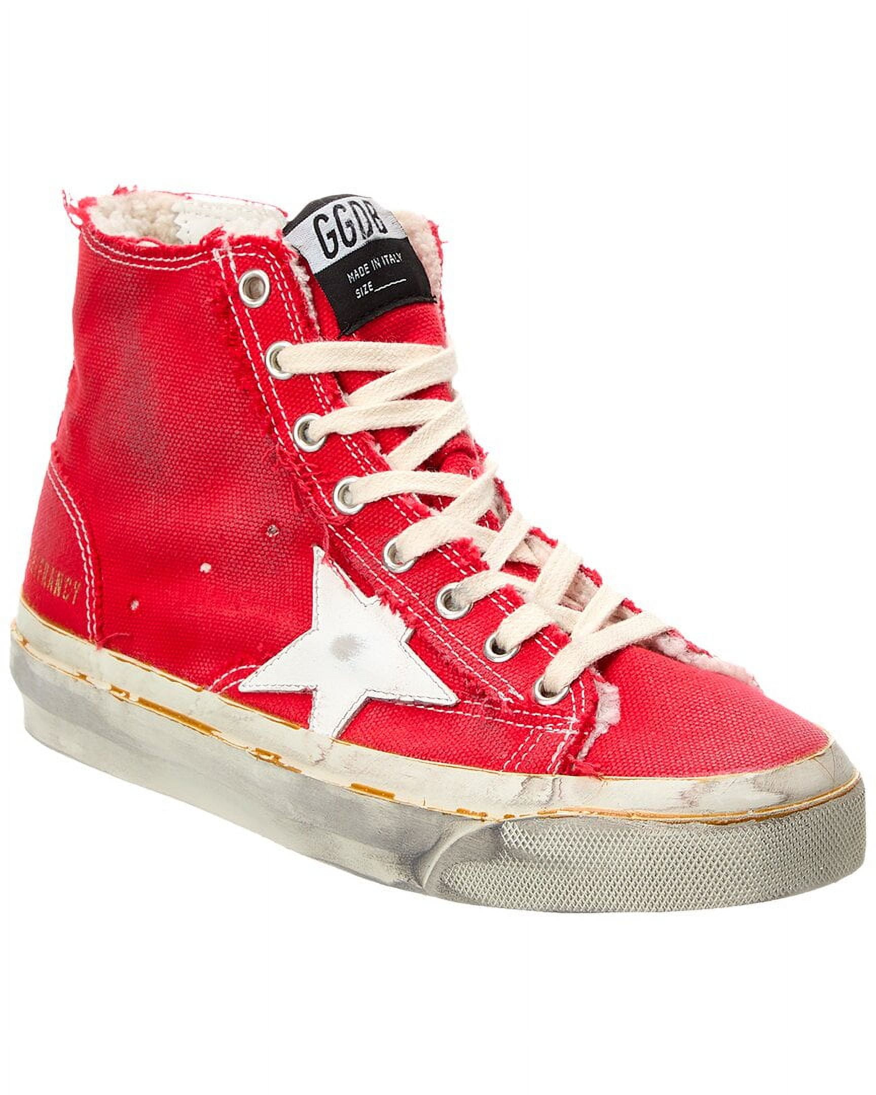 Golden Goose Francy Canvas High-Top Sneaker, 42, Red - Walmart.com