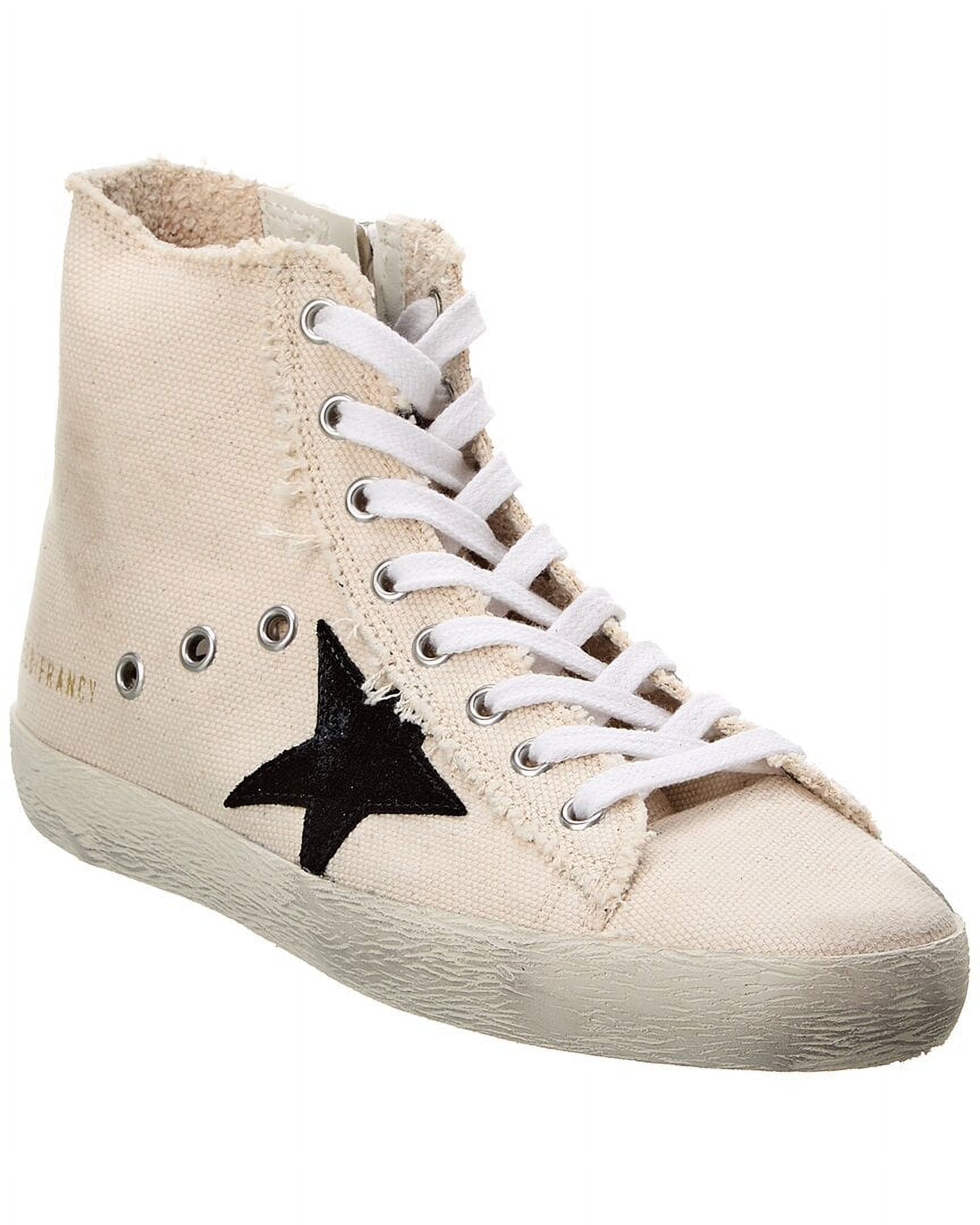 Golden Goose Francy Canvas High-Top Sneaker, 36, White