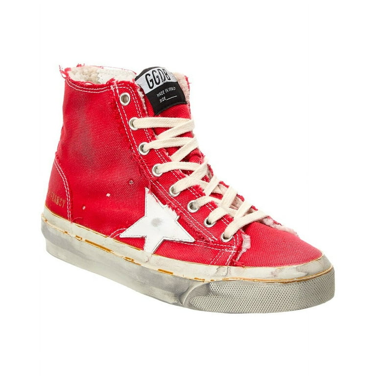 Golden Goose Francy Canvas High-Top Sneaker, 41, Red - Walmart.com