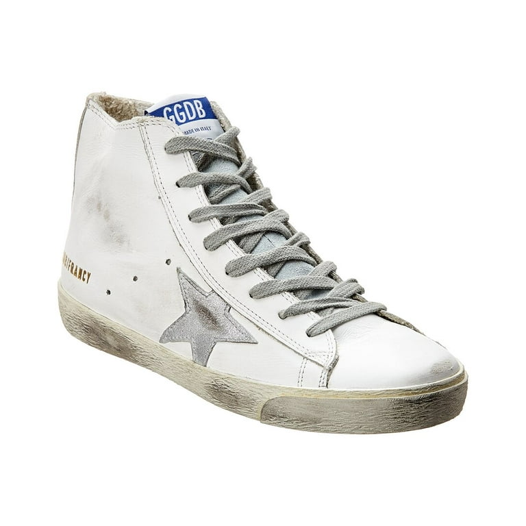 Golden Goose Francy Leather High-Top Sneaker, 41, White - Walmart.com