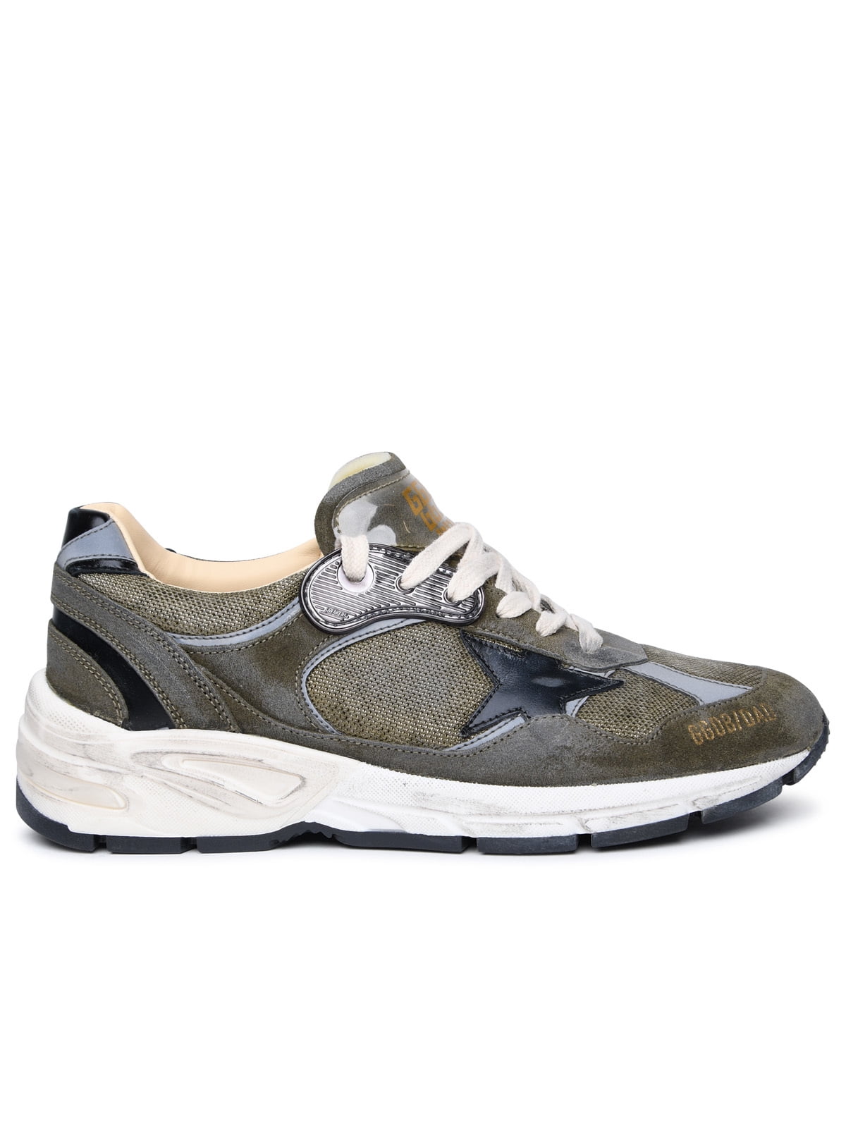 Golden Goose Man 'Running Dad' Green Leather Sneakers - Walmart.com