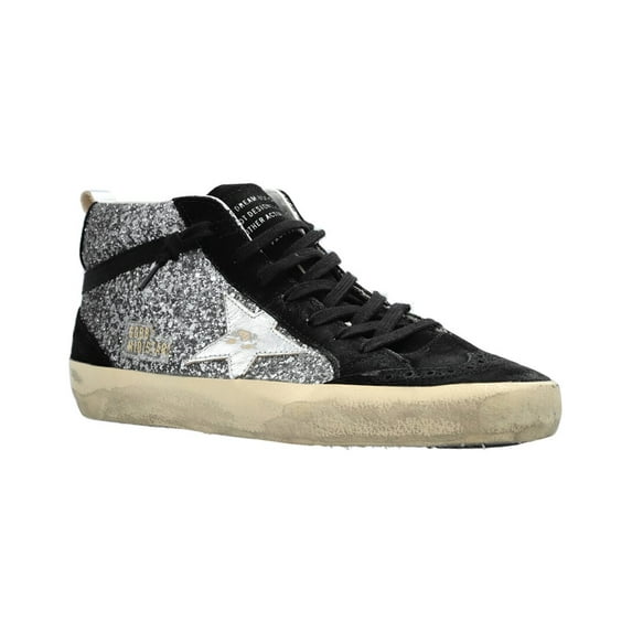 Golden Goose Mid Star Leather Sneaker, 36, Black