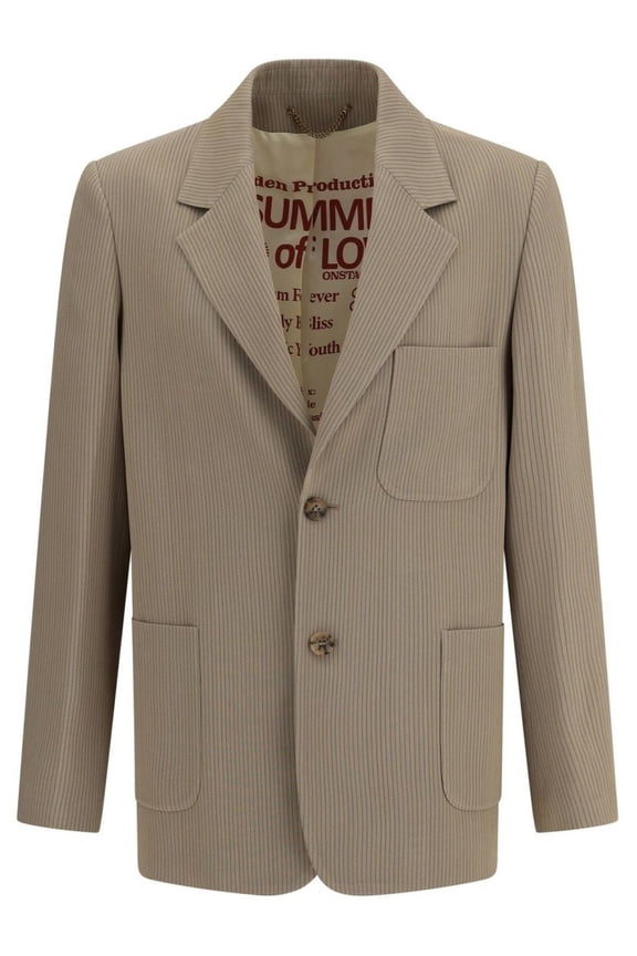 Structured Beige Jacket With Classic Design (Men's)