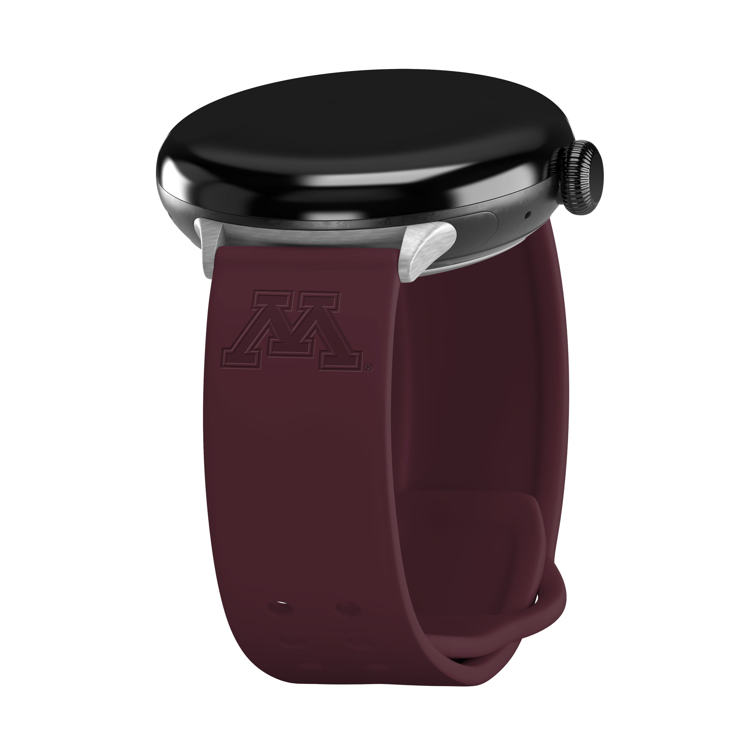 Golden Gophers Engraved Silicone Unisex Watch Band for Google Pixel Watch (Maroon) by Affinity Bands