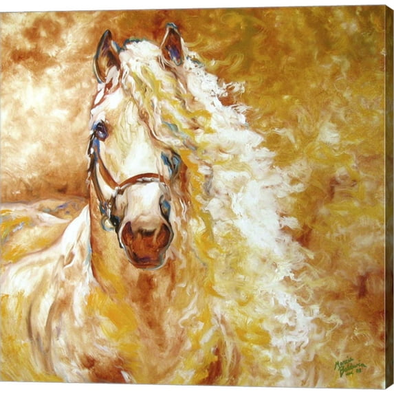 Golden Grace Andalusian Equine by Marcia Baldwin, Canvas Wall Art, 24W x 24H