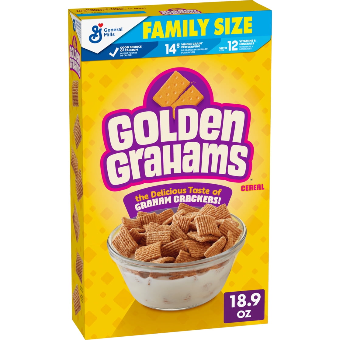 Golden Grahams Breakfast Cereal, Graham Cracker Taste, Family Size, 18.9 oz