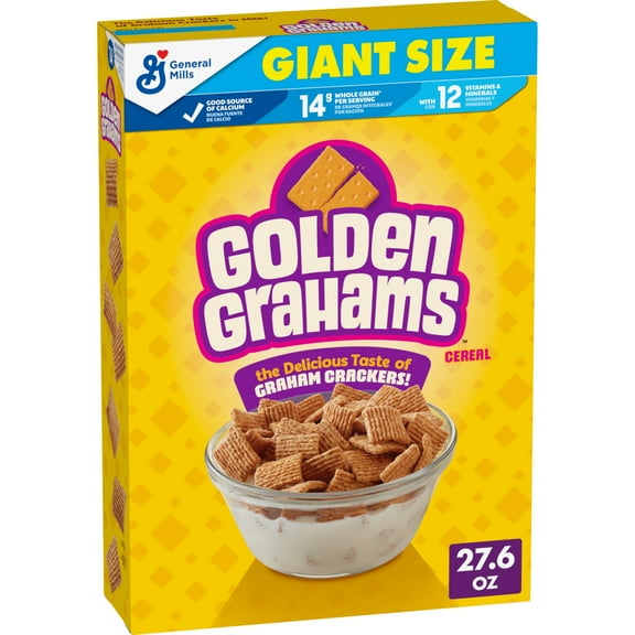 Golden Grahams Breakfast Cereal, Graham Cracker Taste, Giant Size, 27.6 oz
