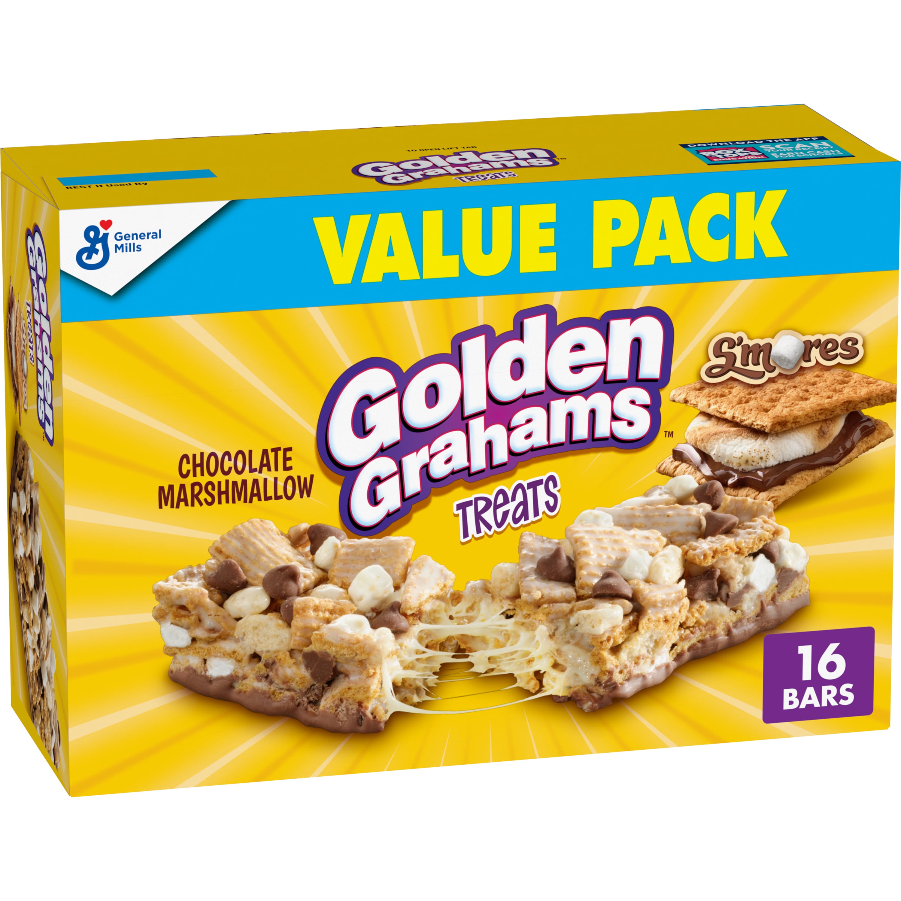 Golden Grahams Breakfast Cereal Treat Bars, S'
